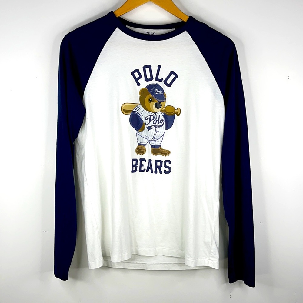 Polo Ralph Lauren Baseball Bear Tee Shirt Medium